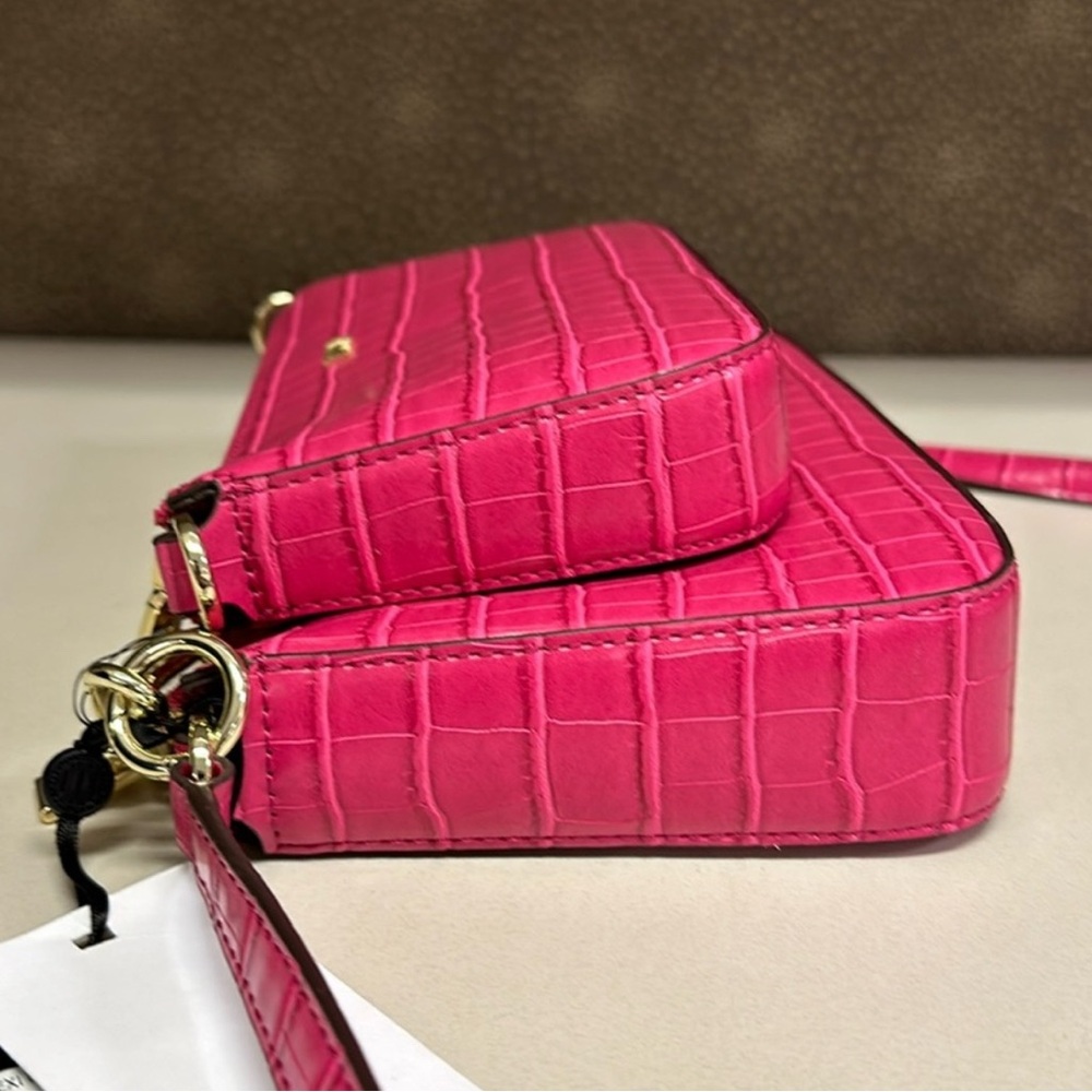 DKNY Double Crossbody Hot Pink Chain Bag Set of 2 Bags AUTHENTIC NEW - Picture 10 of 14